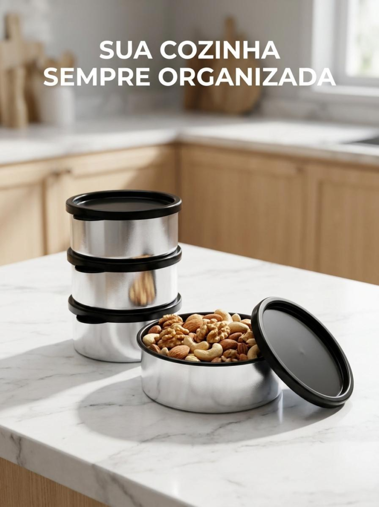 Pote Metalizado com Tampa Redondo 370ml Potte Premium - Imagem 8