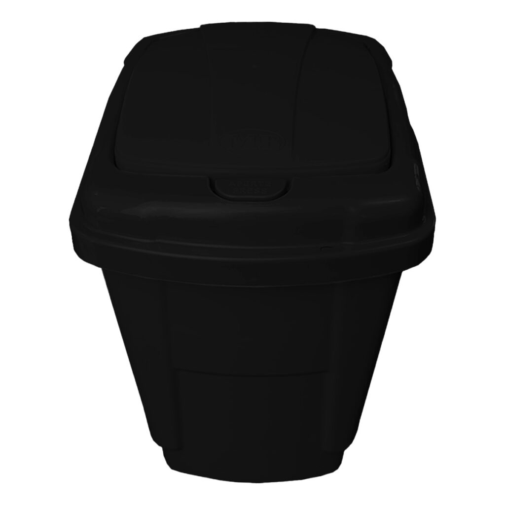Lixeira de Pia Plástica com Tampa Click 7,5L Preta - Imagem 5