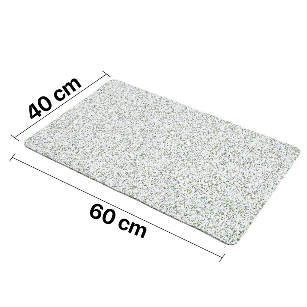 Tapete de Banheiro Emborrachado Rubberkap Branco 60x40cm - Imagem 3