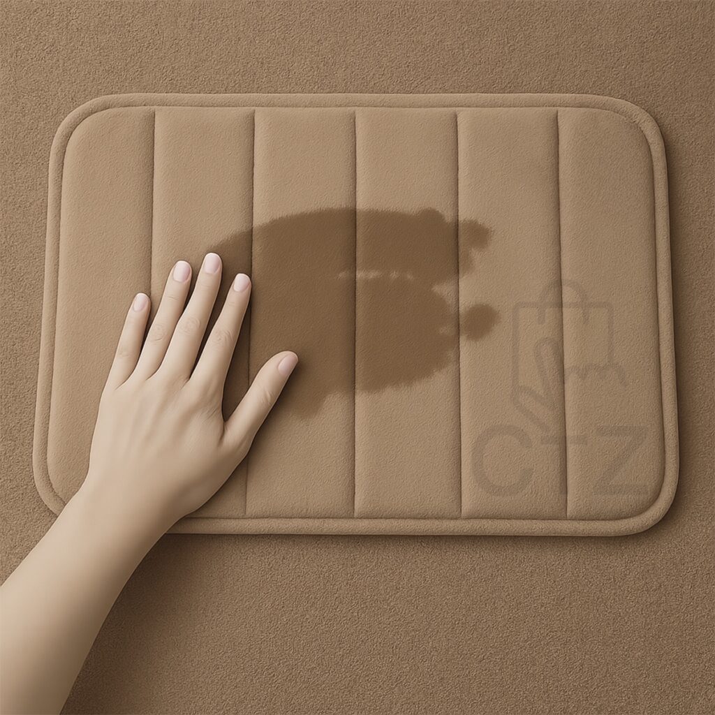 Tapete de Banheiro Nuvem Super Soft Fendi 60x40cm Kapazi - Imagem 5