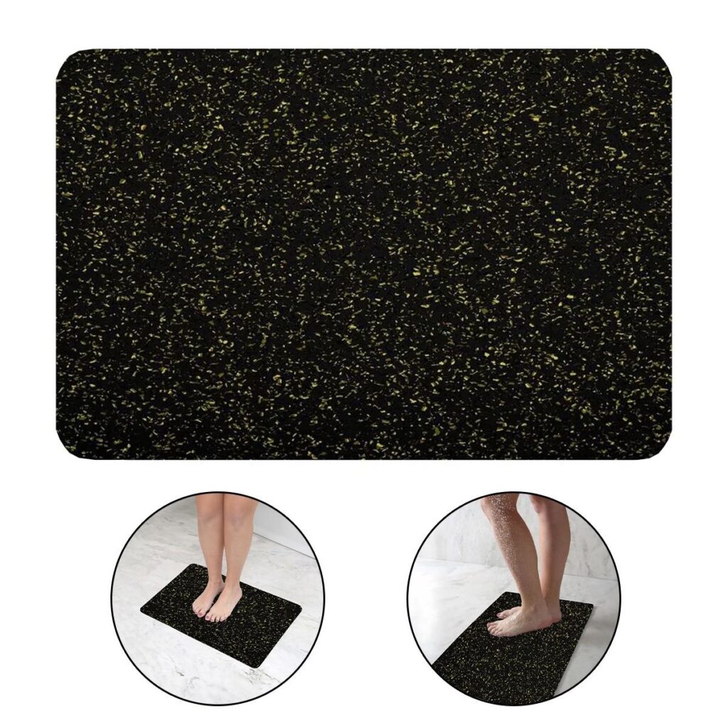 Tapete de Banheiro Emborrachado Rubberkap Preto 60x40cm - Imagem 5