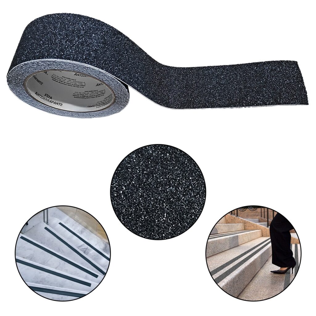 Fita Antiderrapante para Escada Preta 50mm x 5m Vonder - Imagem 7