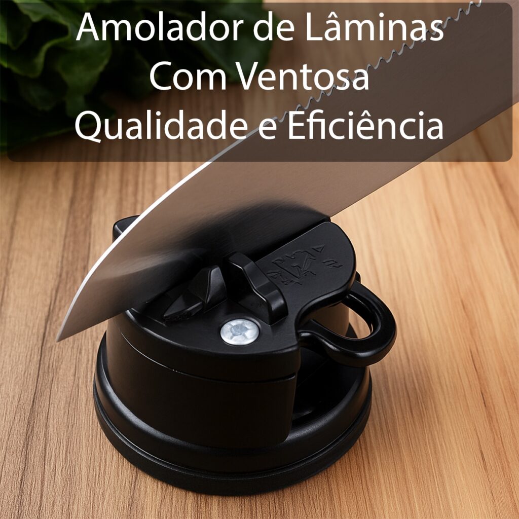 Afiador de Facas Profissional com Ventosa Preto - Imagem 5