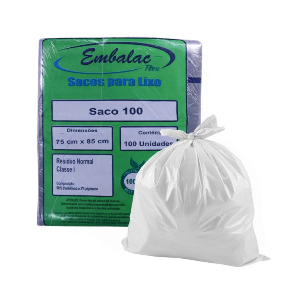 Saco de Lixo 100L Reforçado Uso Moderado 100 Unidades - Imagem 3