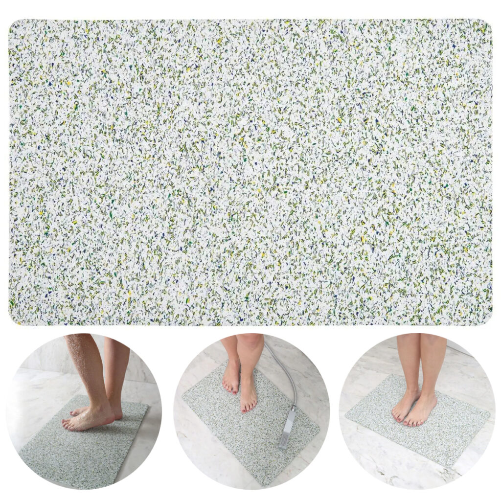 Tapete de Banheiro Emborrachado Rubberkap Branco 60x40cm - Imagem 6