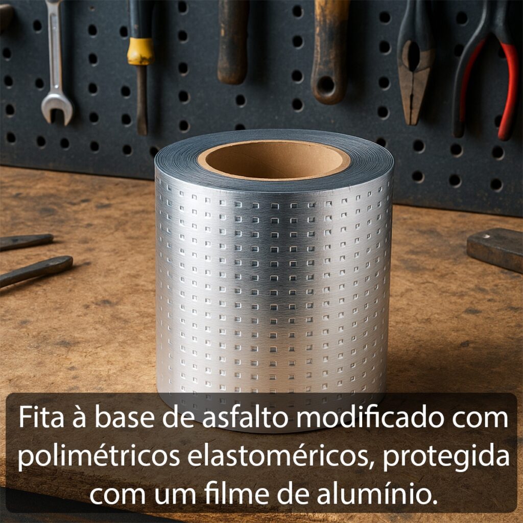 Fita Impermeável para Telhado Prateada 20cm x 10m Kit 2 - Imagem 4