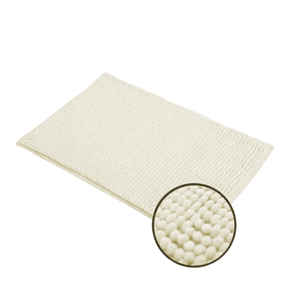Tapete de Banheiro Microfibra Bolinha Joy Branco 70x50cm - Imagem 3