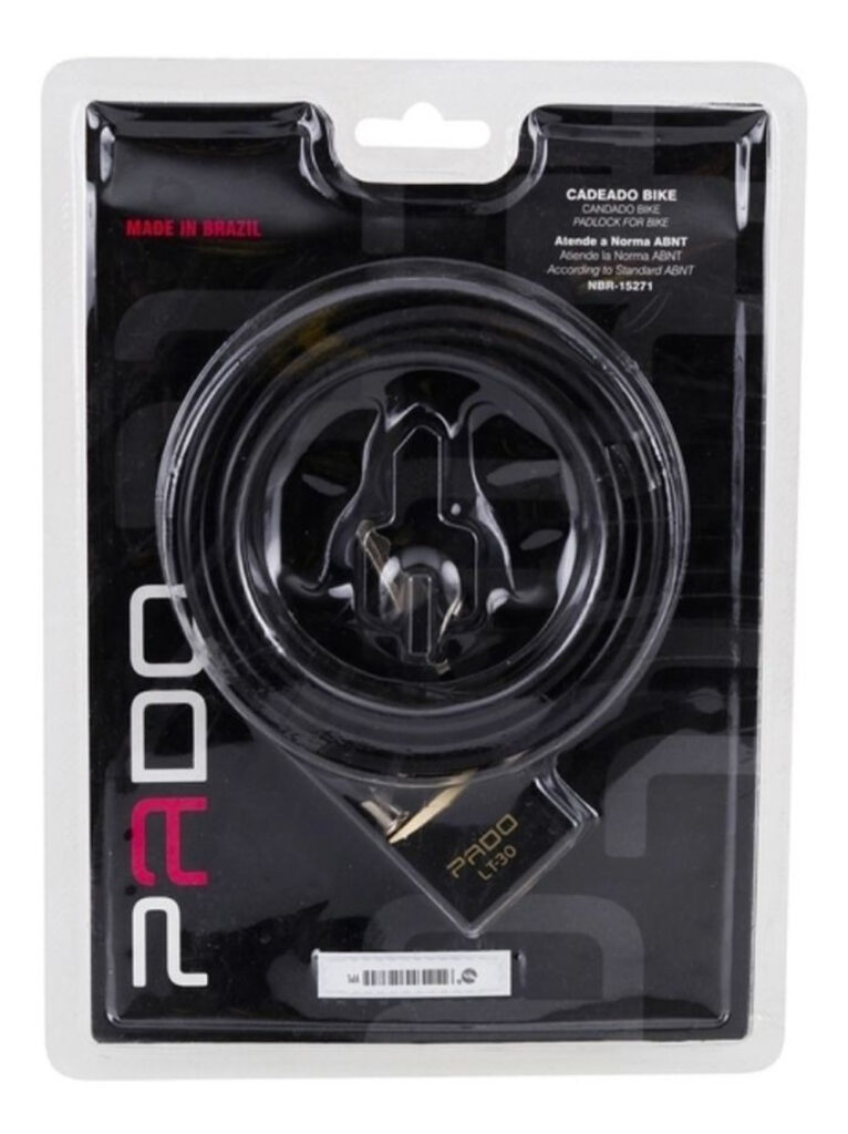 Cadeado Corrente para Bicicleta 30mm x 1,20m Preto Pado - Imagem 3
