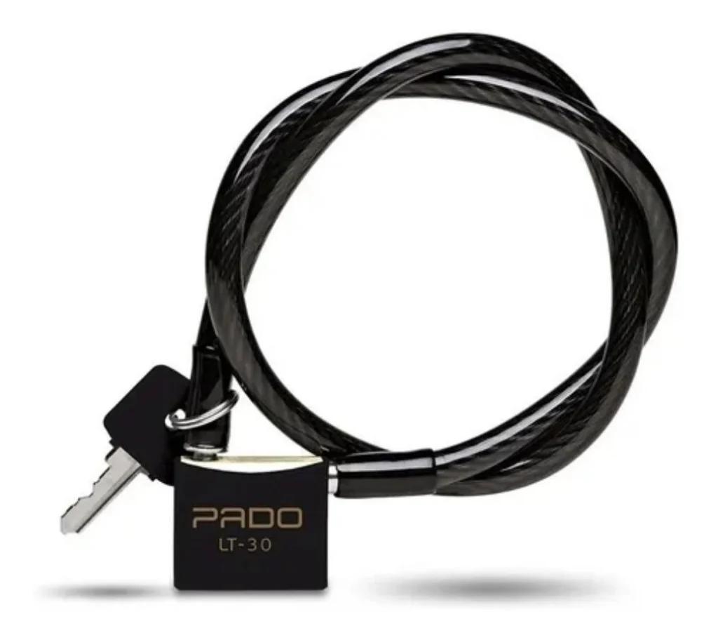 Cadeado Corrente para Bicicleta 30mm x 1,20m Preto Pado