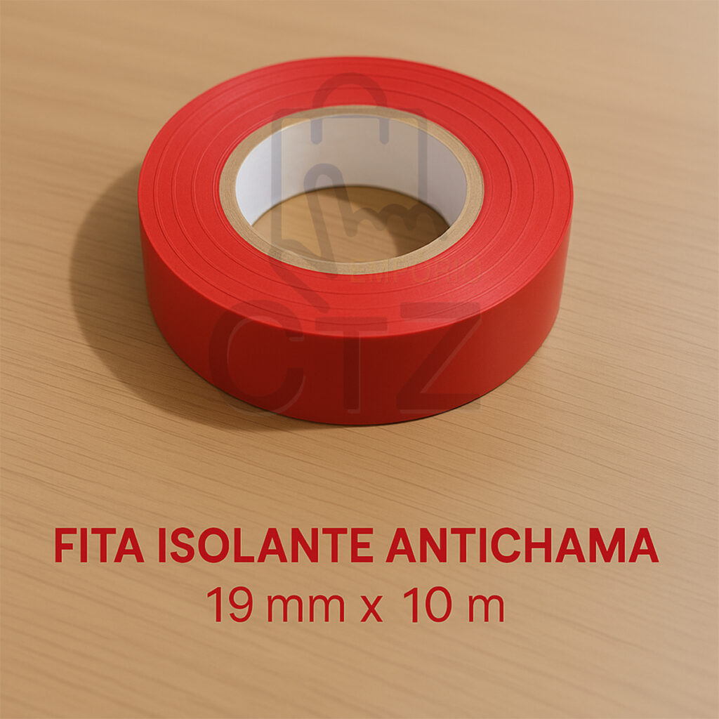 Fita Isolante Antichama Preta 19mm x 10m Vonder Kit 10 - Imagem 3