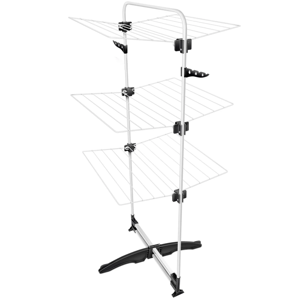 Varal de Chão Vertical Coliseu 3 Andares 15kg Branco