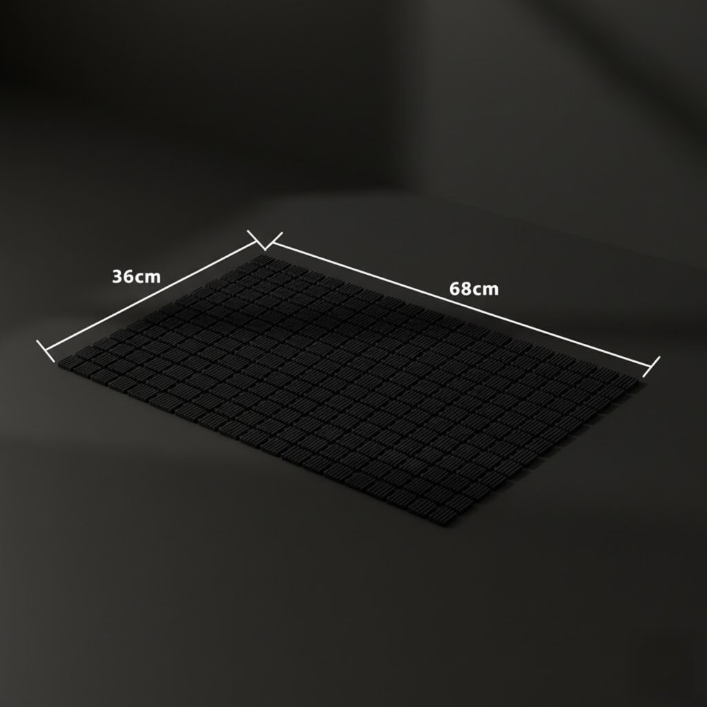 Tapete para Box com Ventosa Flex Deck Preto 68x36cm Kapazi - Imagem 2