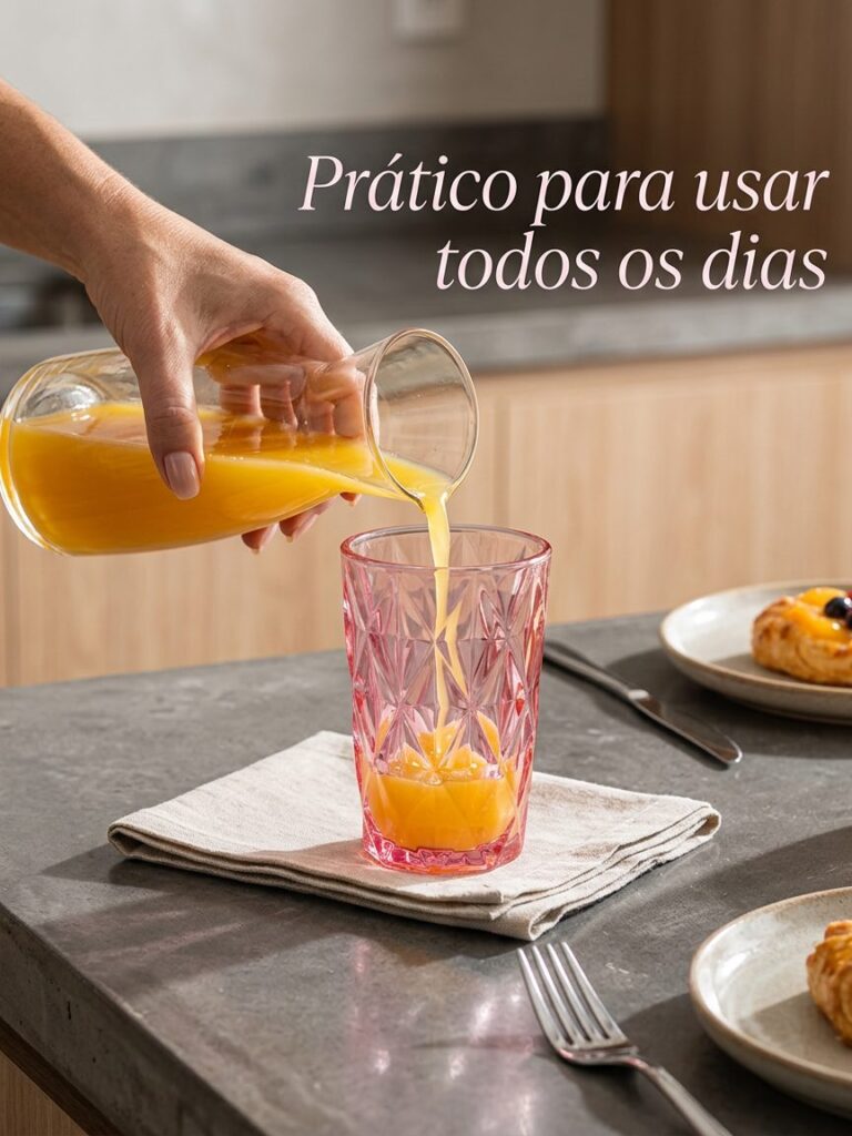 Jarra de Vidro para Suco Luxo Diamante 1,2L