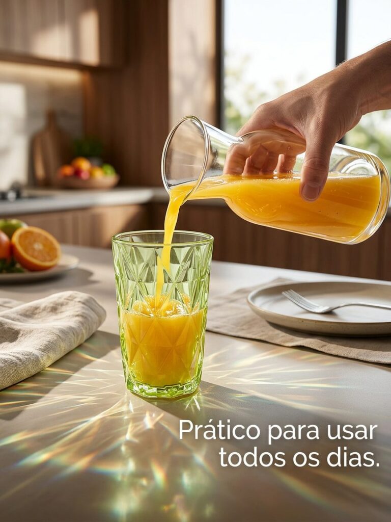 Jogo 6 Taças para Sobremesa em Vidro Diamante 310ml