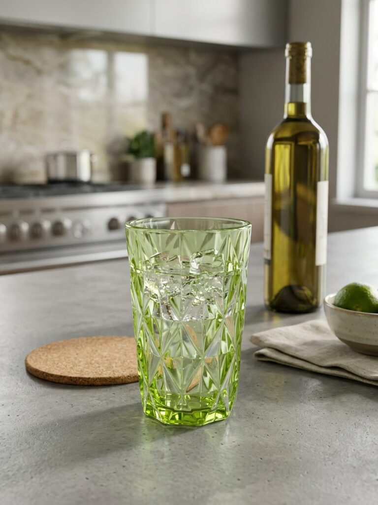 Jogo 6 Taças para Sobremesa em Vidro Diamante 310ml
