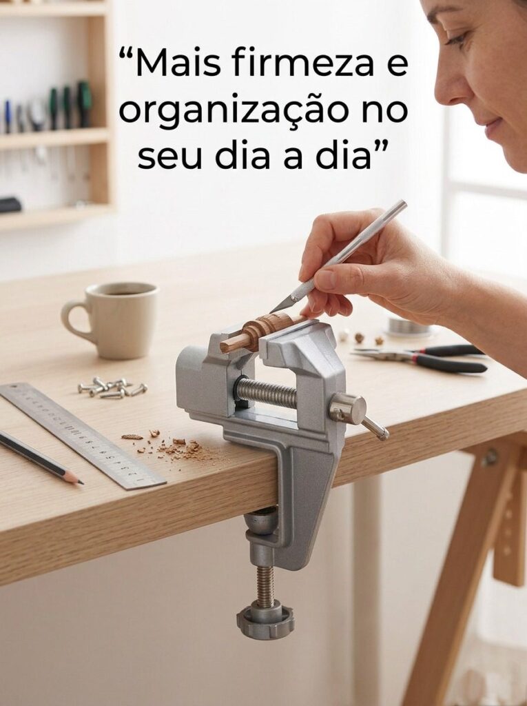 Mini Torno de Bancada Morsa Fixa 40mm em Aço Starfer