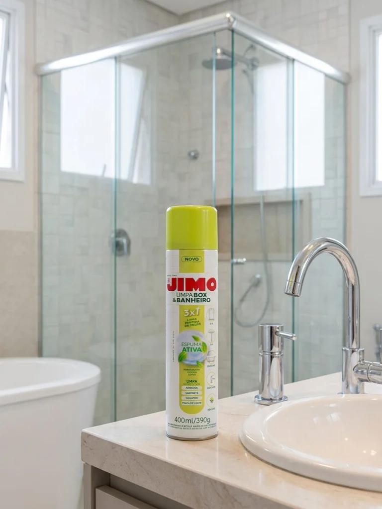 Kit 3 Limpa Box e Banheiro Espuma Ativa Spray 400ml Jimo