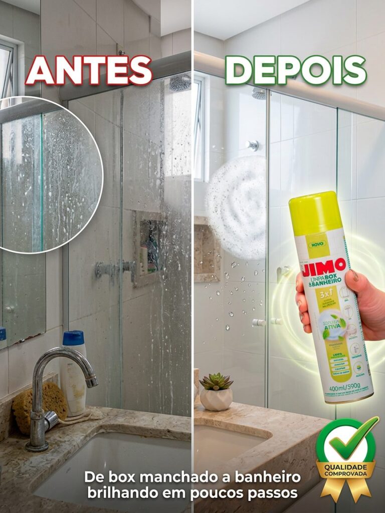 Kit 3 Limpa Box e Banheiro Espuma Ativa Spray 400ml Jimo