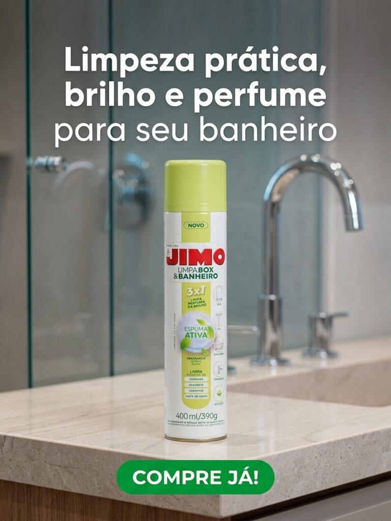 Kit 3 Limpa Box e Banheiro Espuma Ativa Spray 400ml Jimo