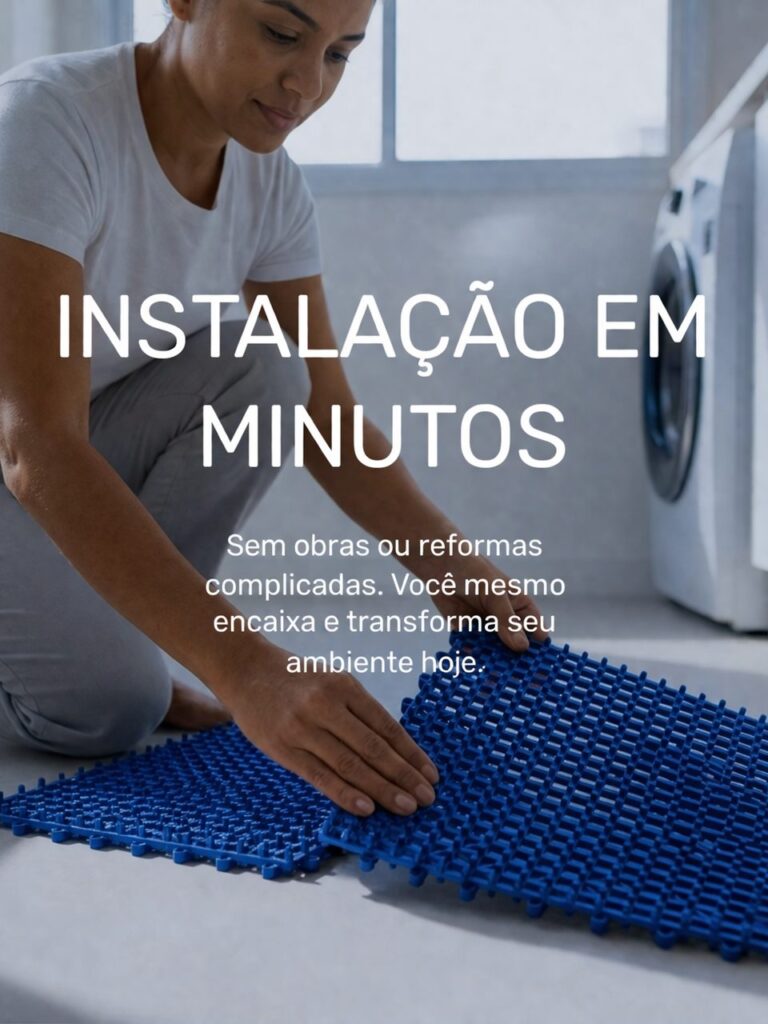 Piso de Borracha Acquakap Modular Antiderrapante