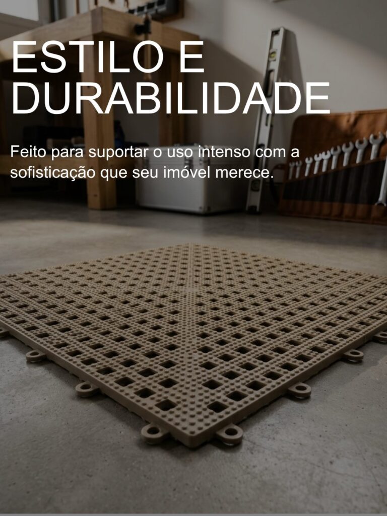 Piso de Borracha Acquakap Modular Antiderrapante