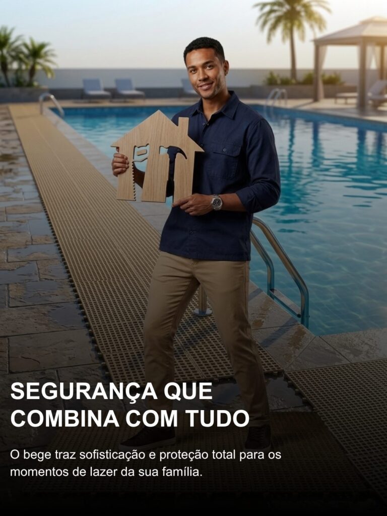 Piso de Borracha Acquakap Modular Antiderrapante