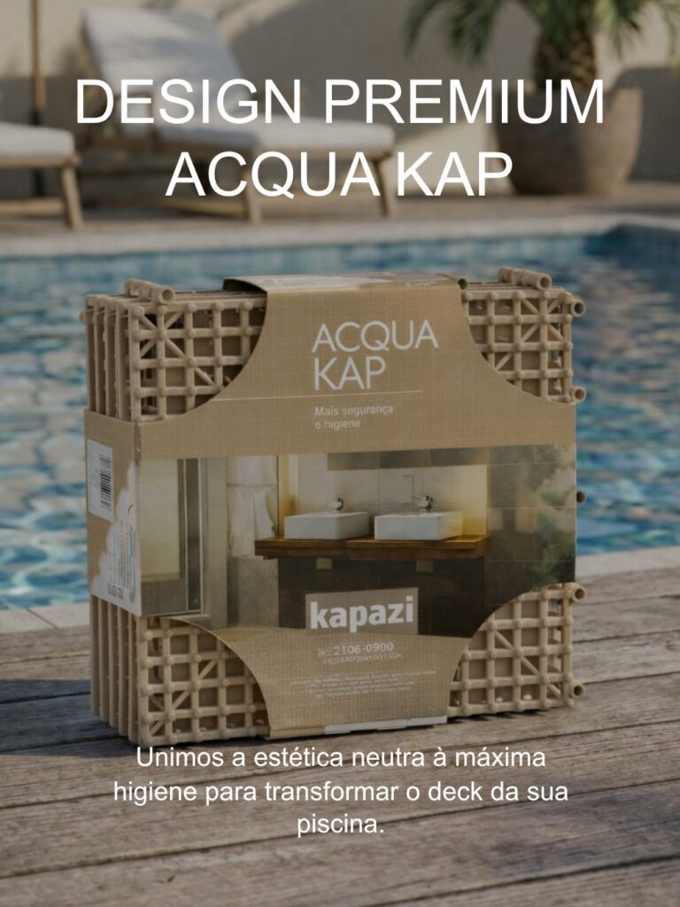 Piso de Borracha Acquakap Modular Antiderrapante