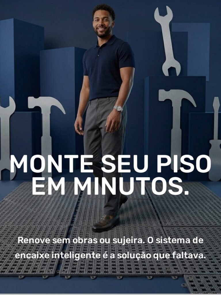 Piso de Borracha Acquakap Modular Antiderrapante