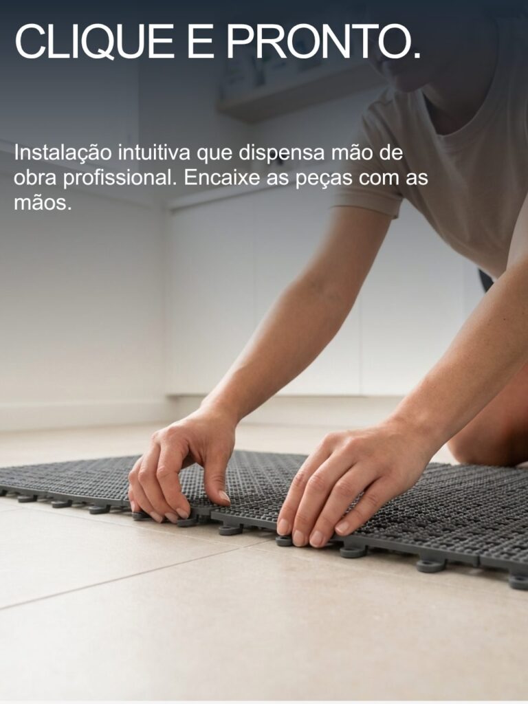 Piso de Borracha Acquakap Modular Antiderrapante