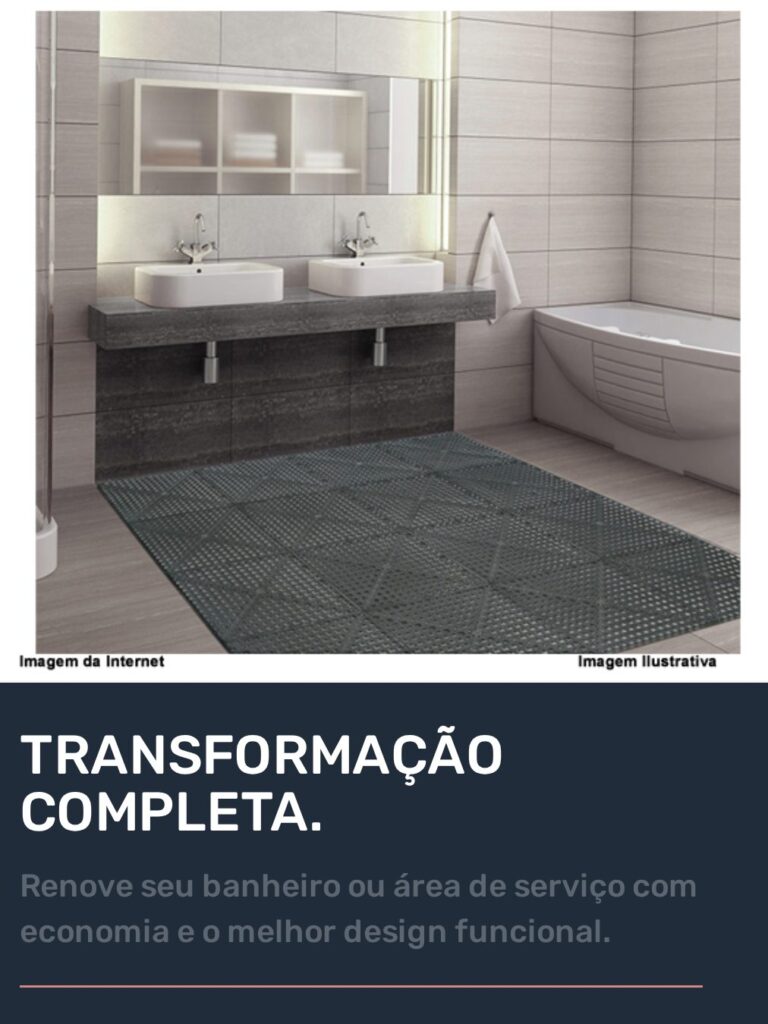 Piso de Borracha Acquakap Modular Antiderrapante