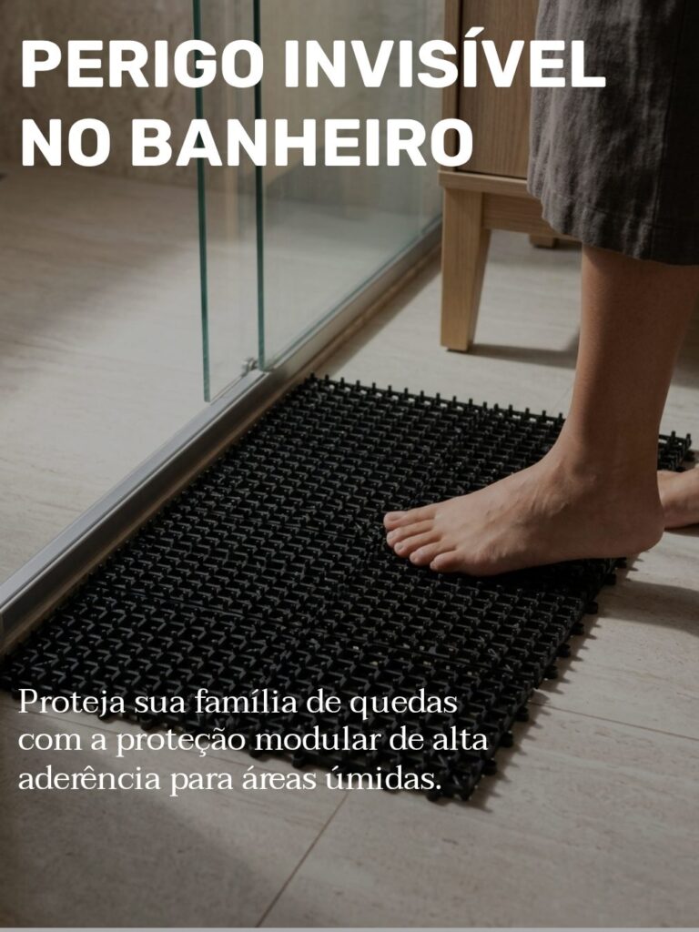 Piso de Borracha Acquakap Modular Antiderrapante