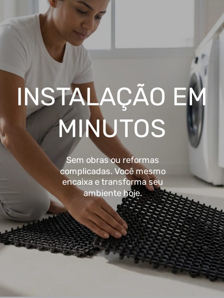 Piso de Borracha Acquakap Modular Antiderrapante