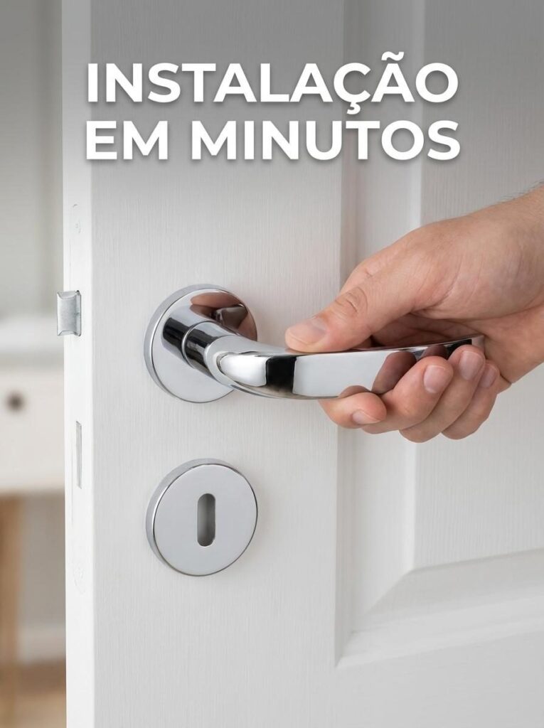Fechadura Interna Copa Cromada 40mm Porta de Madeira Pado
