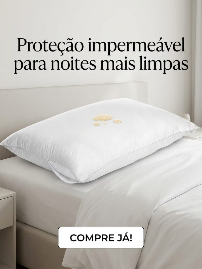 Capa Travesseiro Impermeável Antiácaro Branca 50x70cm Kit 2
