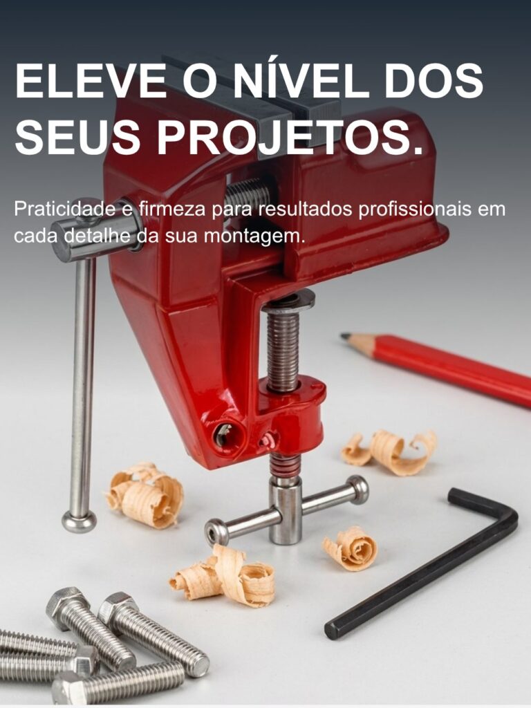 Mini Torno de Bancada Morsa Fixa 40mm em Aço Starfer