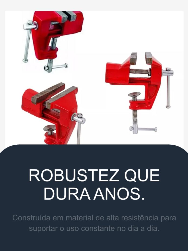 Mini Torno de Bancada Morsa Fixa 40mm em Aço Starfer