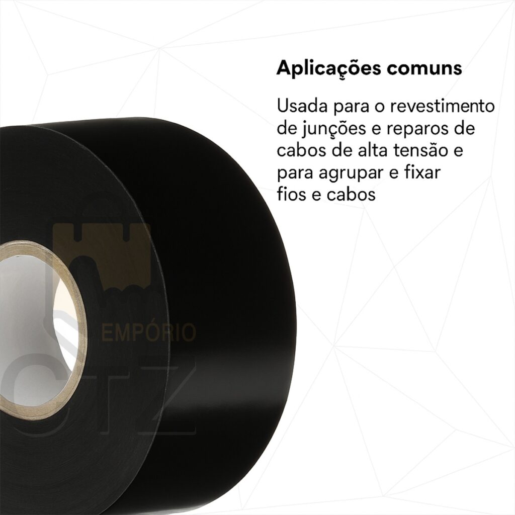 Fita Isolante Antichama Preta 19mm x 20m 600V - Imagem 6