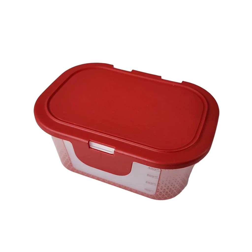 Pote com Tampa Fixa Retangular 600ml para Freezer Potte