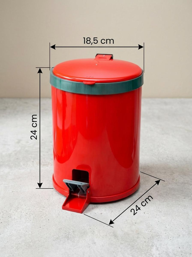 Lixeira com Pedal 5L Compacta para Banheiro e Cozinha Viel - Imagem 2
