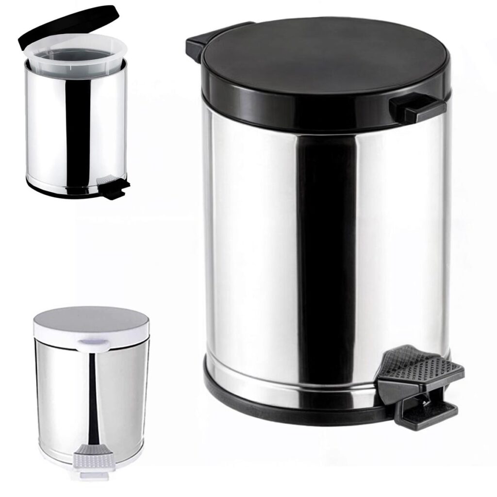 Lixeira Inox com Pedal 10,5L e Recipiente Plástico Viel - Imagem 5