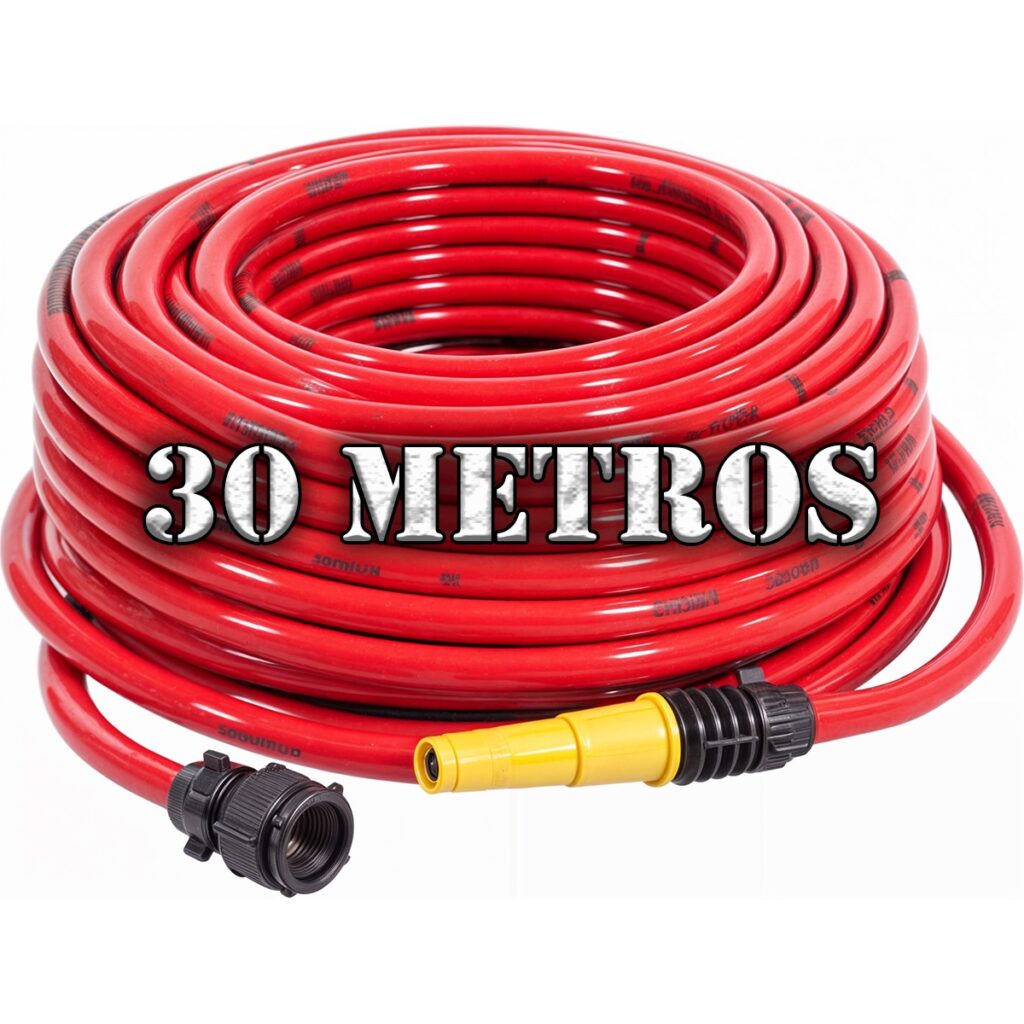 Mangueira de Jardim 30m Anti-Dobra Vermelha com Esguicho - Imagem 2