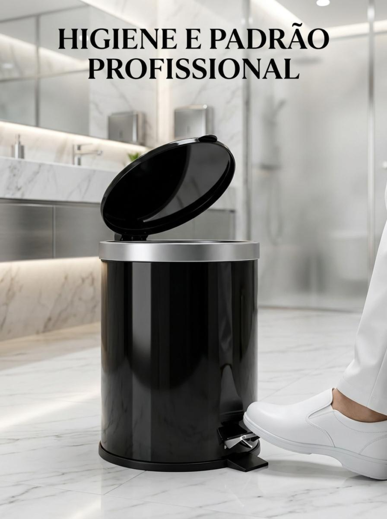 Lixeira com Pedal 5L Compacta para Banheiro e Cozinha Viel - Imagem 7