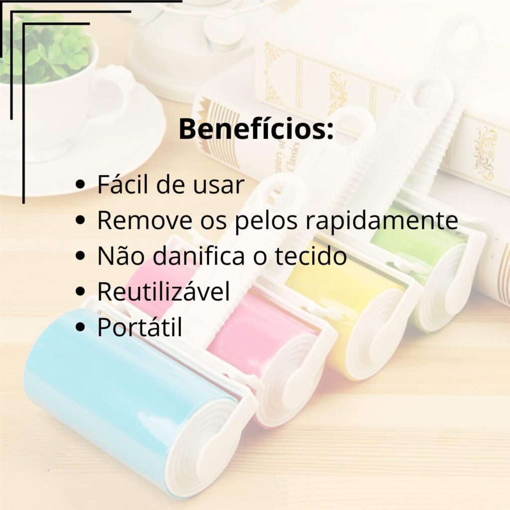 Rolo Tira Pelos de Silicone Branco Lavável para Roupa e Sofá - Imagem 4