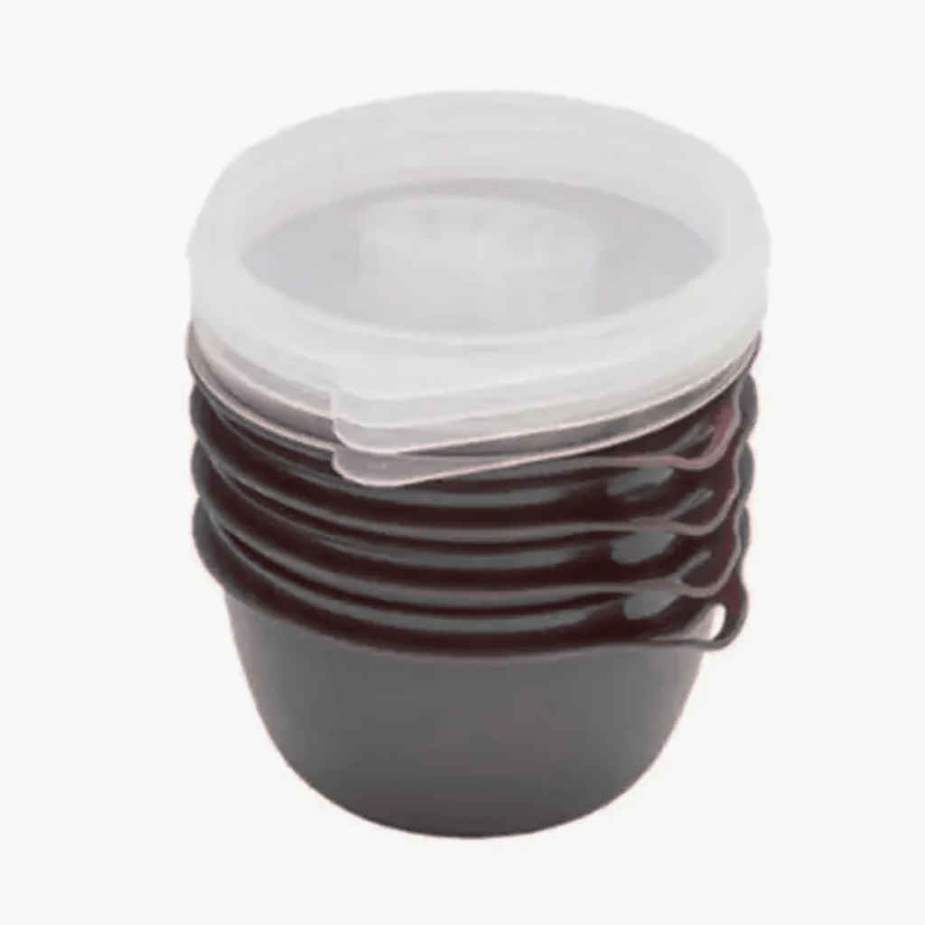 Kit 4 Potes Bowl 500ml com Tampa Livre de BPA Cinza