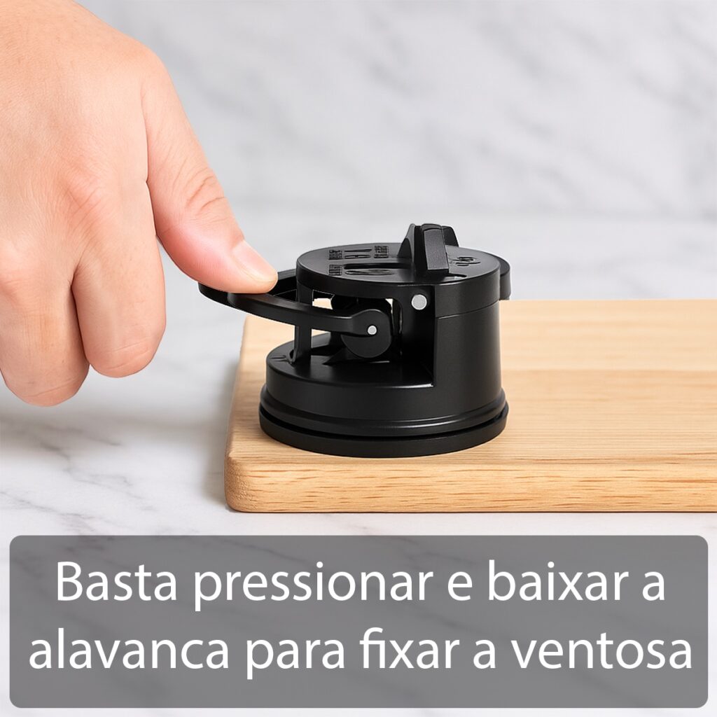 Afiador de Facas Profissional com Ventosa Preto - Imagem 3