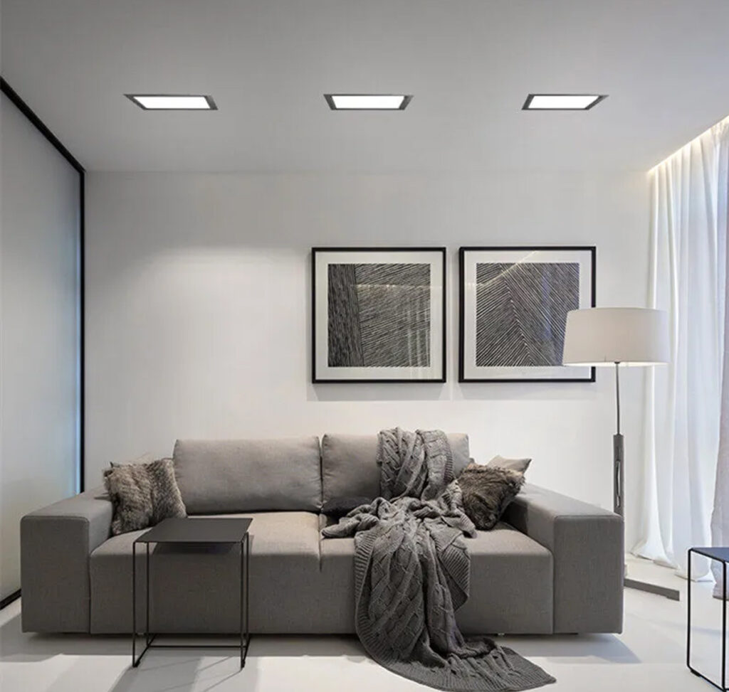 Painel Plafon LED Embutir Quadrado 12W 17x17cm Branco Frio - Imagem 4
