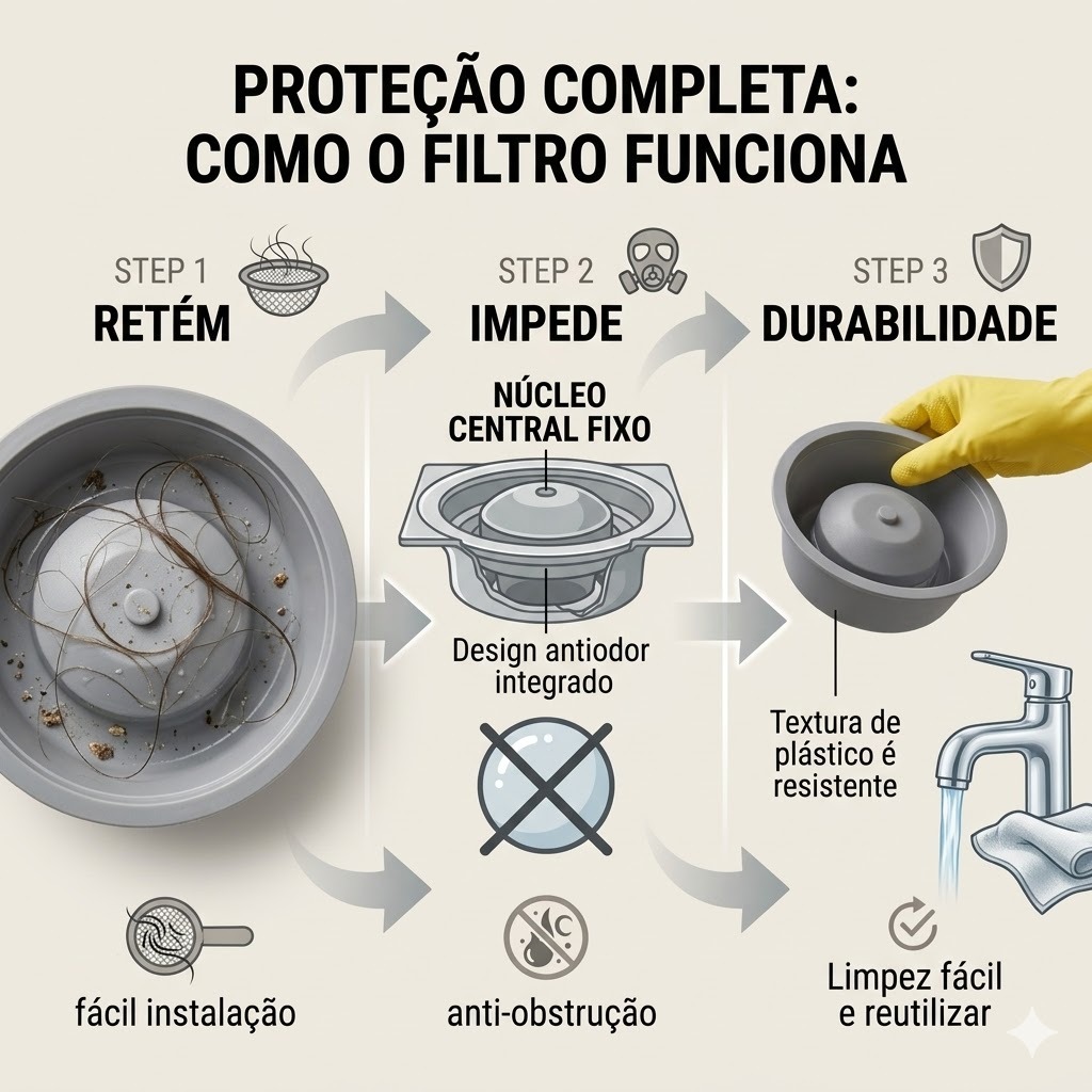 Adaptador para Ralo Anti Odor Tira Mau Cheiro Astra - Imagem 7