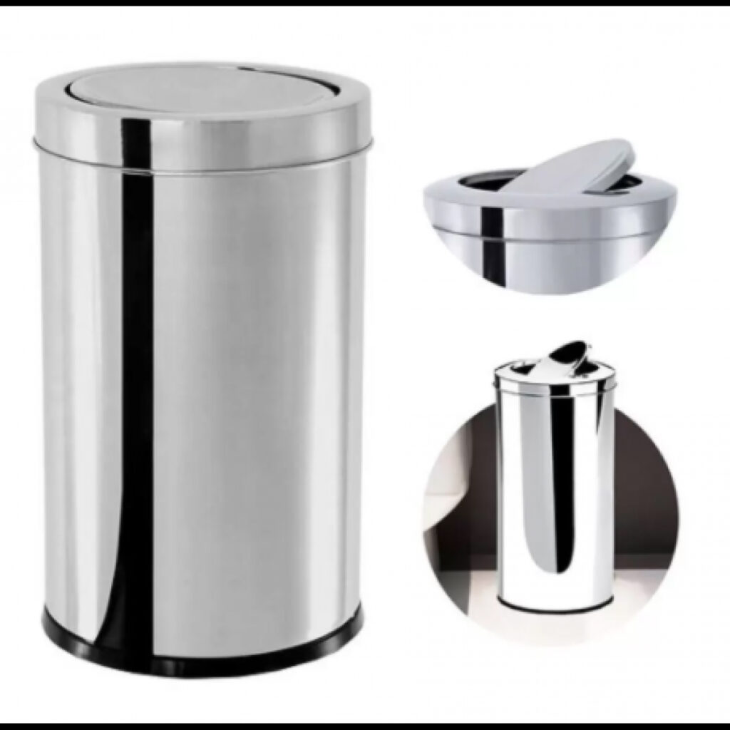 Lixeira Inox com Tampa Basculante 20L Viel - Imagem 4