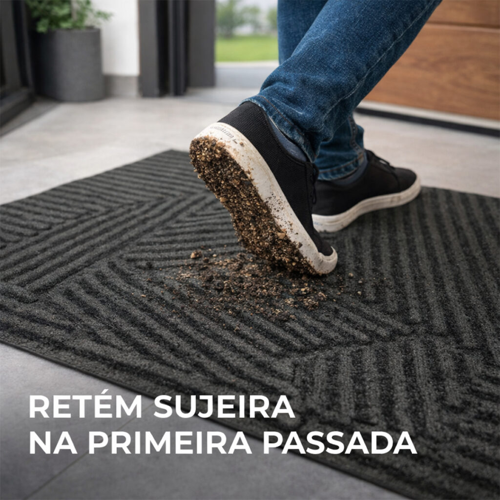 Tapete Capacho Urbano Textura em Vinil 80x50cm Kapazi - Imagem 7