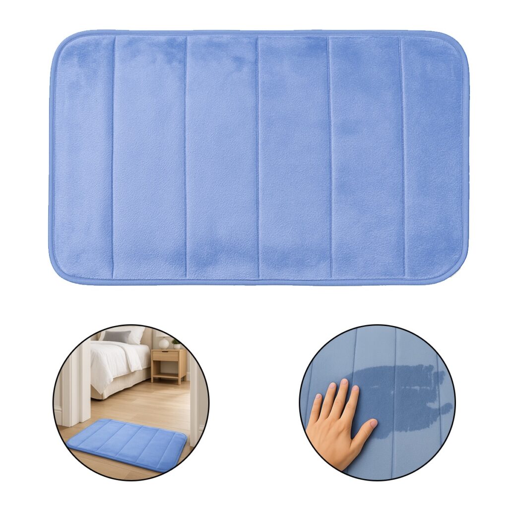 Tapete de Banheiro Nuvem Super Soft Azul 60x40cm Kapazi - Imagem 7